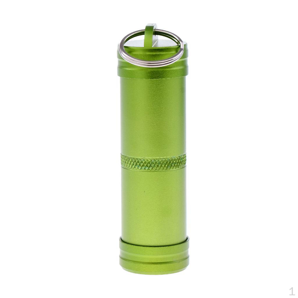

Keychain Waterproof Match Case Holder Survival Storage Box зелений