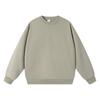 Autumn Loose Drop Shoulder Simple Solid Color Crew Neck Sweatshirt Terry Casual Base Shirt