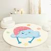 Cartoon Round Rugs for Living Room Fluffy Soft Plush Carpet Thickened Kids Bedroom Floor Mat Study Decor
