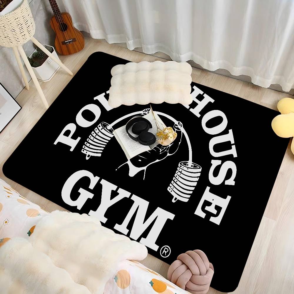 Bodybuilding Fitness Powerhouse Gym Hallway Carpet Non-Slip Laundry Room Mat Laundry Decor Balcony Child Living Room Toilet Rug