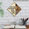 2D Flat - 1pc Vintage Cat Door Closing Themed Aluminum Sign, Funny German Slogan Wall Art, Rustic Aluminum Plaque, Suitable for Entryway, Living