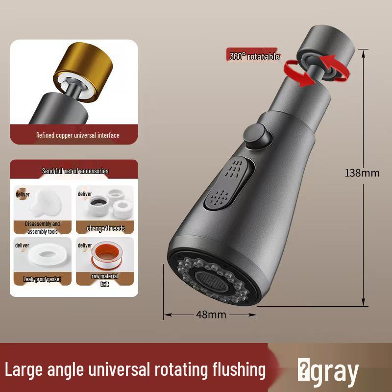 

Універсальний подовжувач для кухонного змішувача: Поворотний, бризкозахищений інтерфейс для побутових умивальників та овочевих мийок