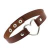 Colorful Necklace Japanese Style Halloween Women Accessory Leather Chokers Chain Neck Wear Adjustable Sparkling Heart Choker
