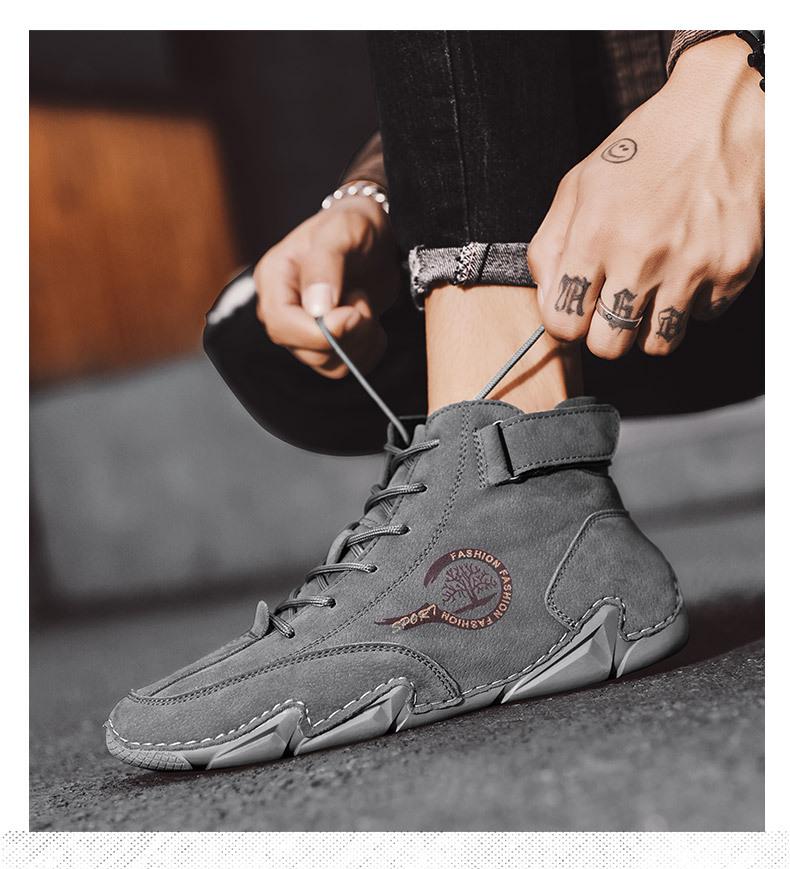 Men's Spring/Autumn Casual Short Boots - Trendy Outdoor Footwear