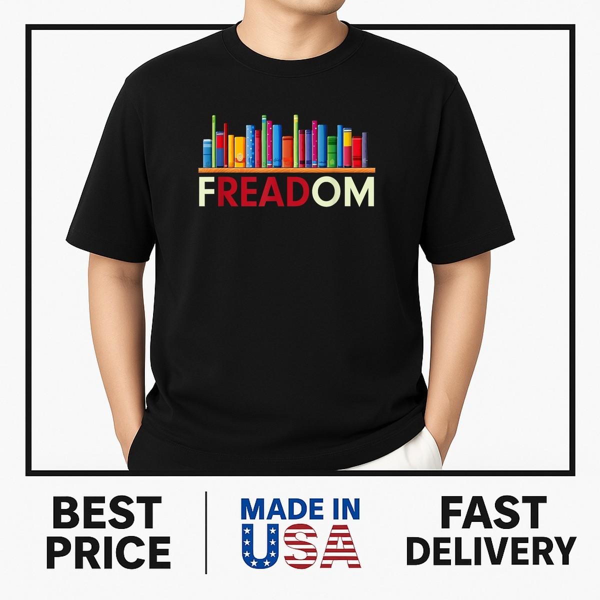 Freadom Anti-Banned Books – Read Banned Books Library T-Shirt NEW ITEM S
