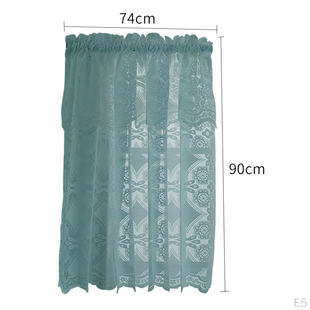 1 Panel Embroidered Lace Kitchen Bedroom Tier