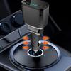 Retractable Car Charger, Fast Car Phone Charge, Type C Retractable Cables And 2 Ports Charger Adapter