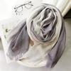 Color Matching Thin Fabric Cotton Scarf Simple Elegant Two-Color Scarf Lightweight Vintage Soft Wrap Cold Protection