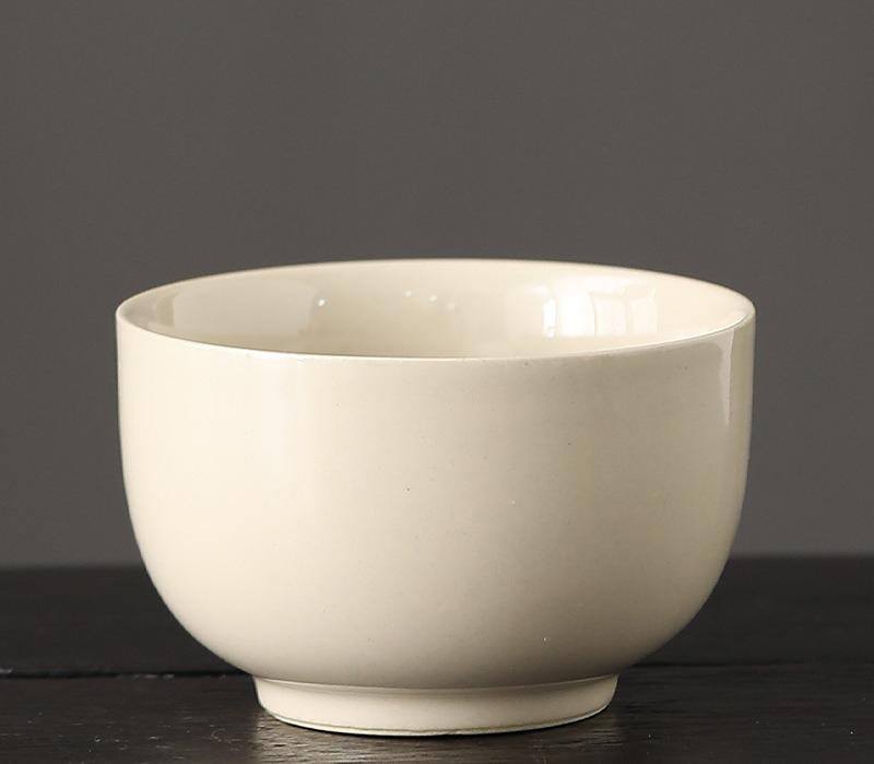 Suet Jade White Porcelain Master Cup Kung Fu Tea Set Ceramic Teacup Tea Tasting Cup Single Cup Smell Fragrance Cup