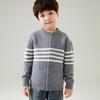 Kids' Wool Zip Cardigan: High-Collar Knit Sweater for Boys & Girls - Korean Casual Cashmere Trend.