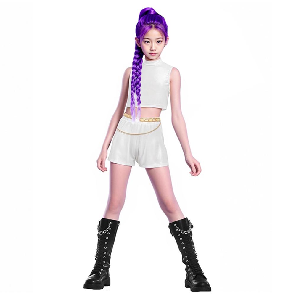 Rumi Cosplay K-Pop Válečnický Kostým Sada Hvězdné Dívčí Skupiny Dětské Oblečení na Hraní Rolí Vánoční Karneval Halloweenský Kostým Oblek