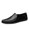 Plus Size Men's Shoes Genuine Leather Shoes Fashion Slip-on Casual Shoes British Low-Top Leather Shoes Men's Lazy Shoes