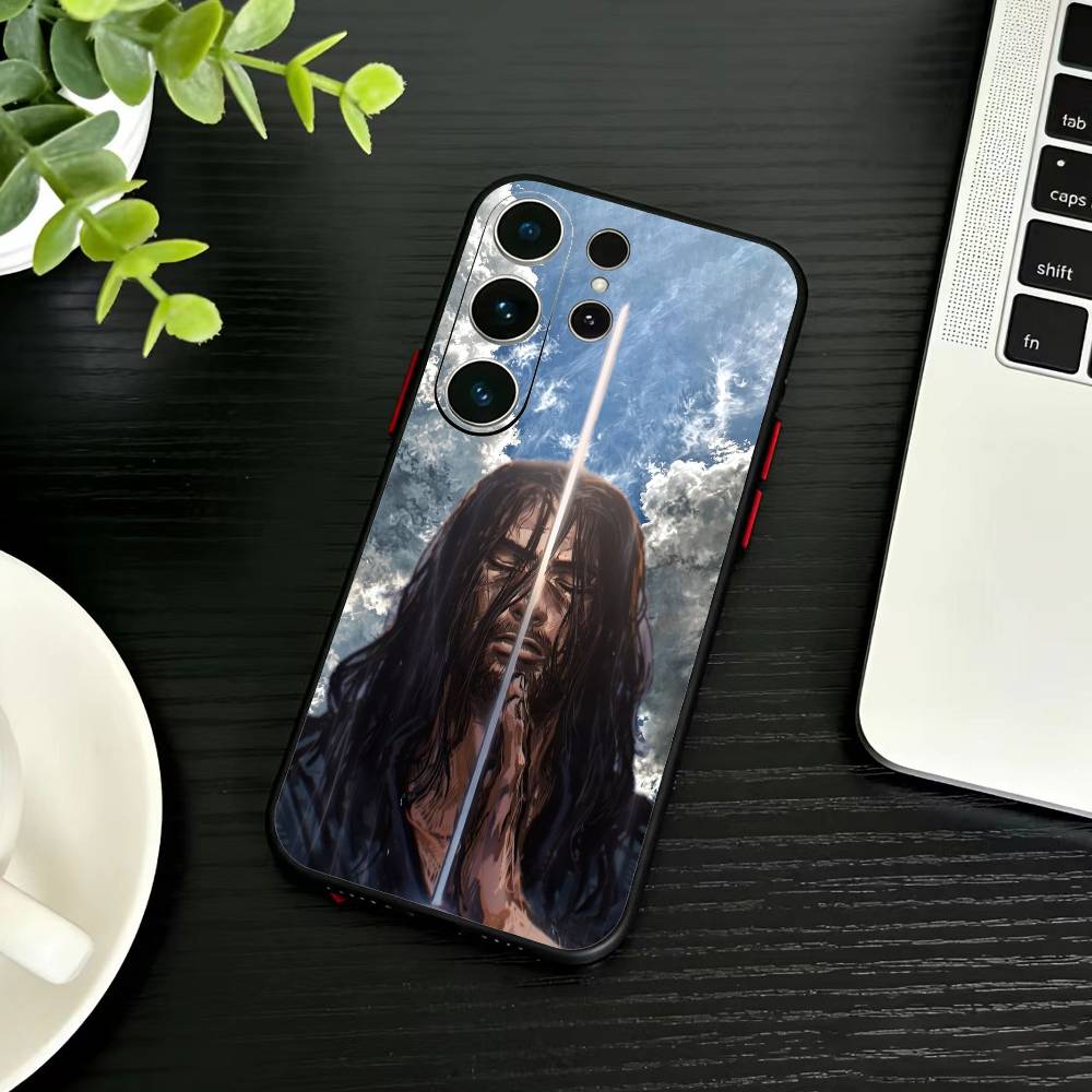 Miyamoto V-Vagabond M-Musashi Phone Case For Samsung S26,S25,S24,S23,S22,S30,S21,Ultra,Plus,FE 5G Black Soft Cover