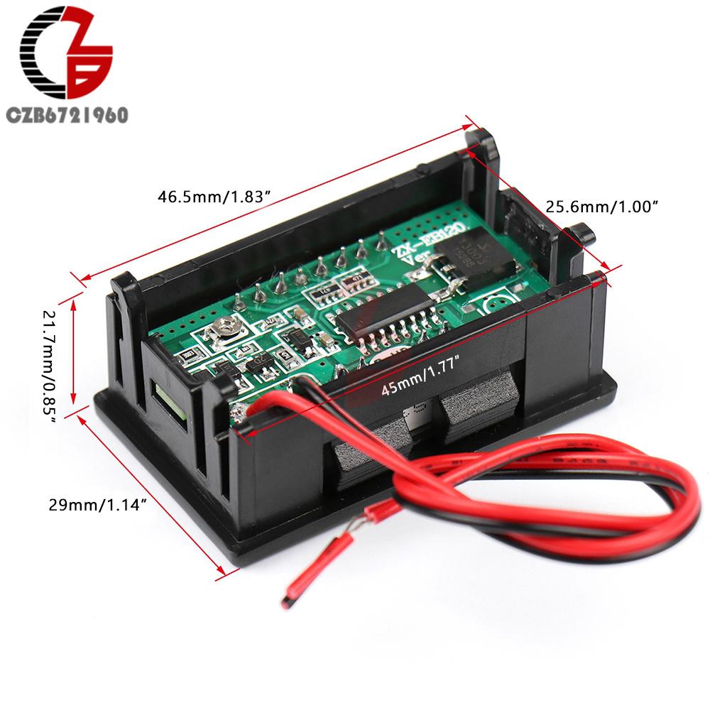 Car Battery Charge Level Indicator 12V 24V 36V 48V 60V 72V Lithium Battery Capacity Meter 0.56" LED Digital Voltmeter Tester