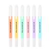 6Pcs/Kit Double Head Fluorescent Highlighter Pen Markers Pastel Drawing Pen for Student School Office Supplies Adorable Stationery