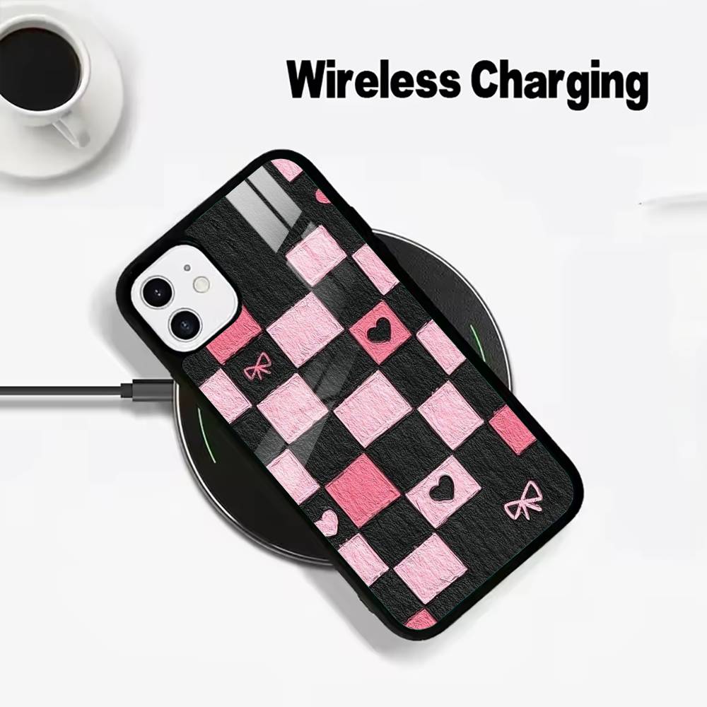 

Fresh Checkerboard Wireless charging phone case compatible with iPhone 17/16/15/14/13/12/11 iPhone11ProMax