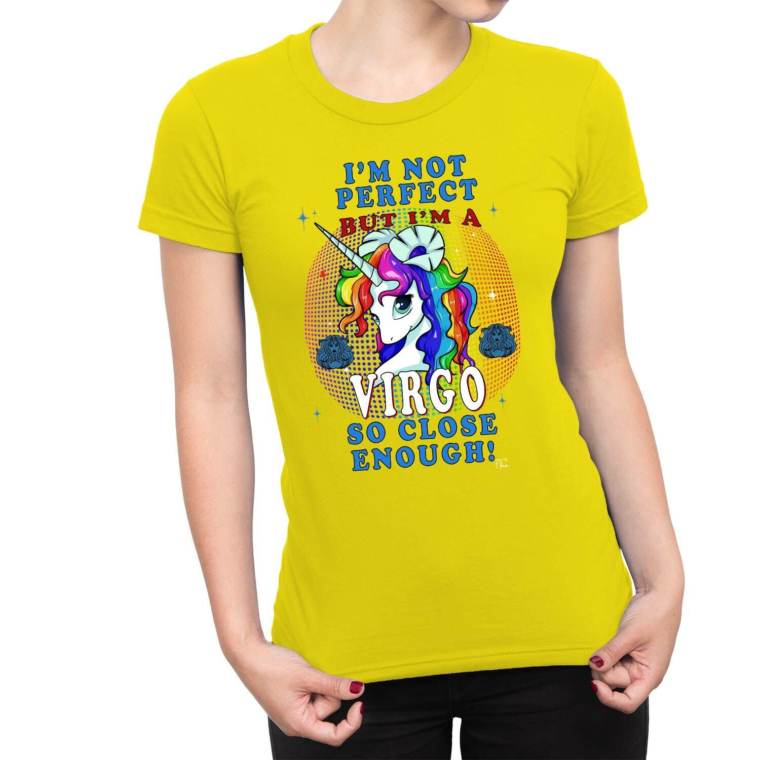 1Tee Womens I m Not Perfect But I m Virgo Unicorn Zodiac T-Shirt M
