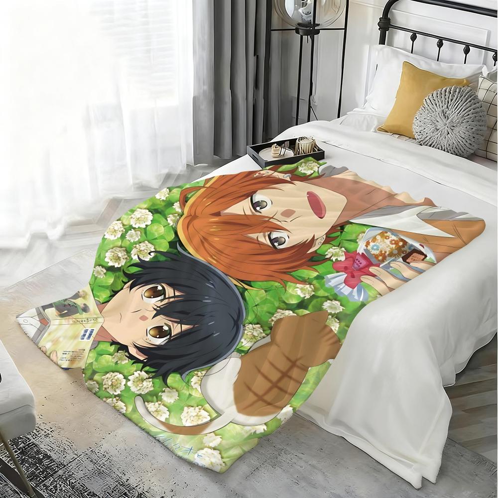 Anime S-Sasaki and Miyano Throw Lightweight 240g Flannel Blanket Soft Skin-friendly for Summer Cooling