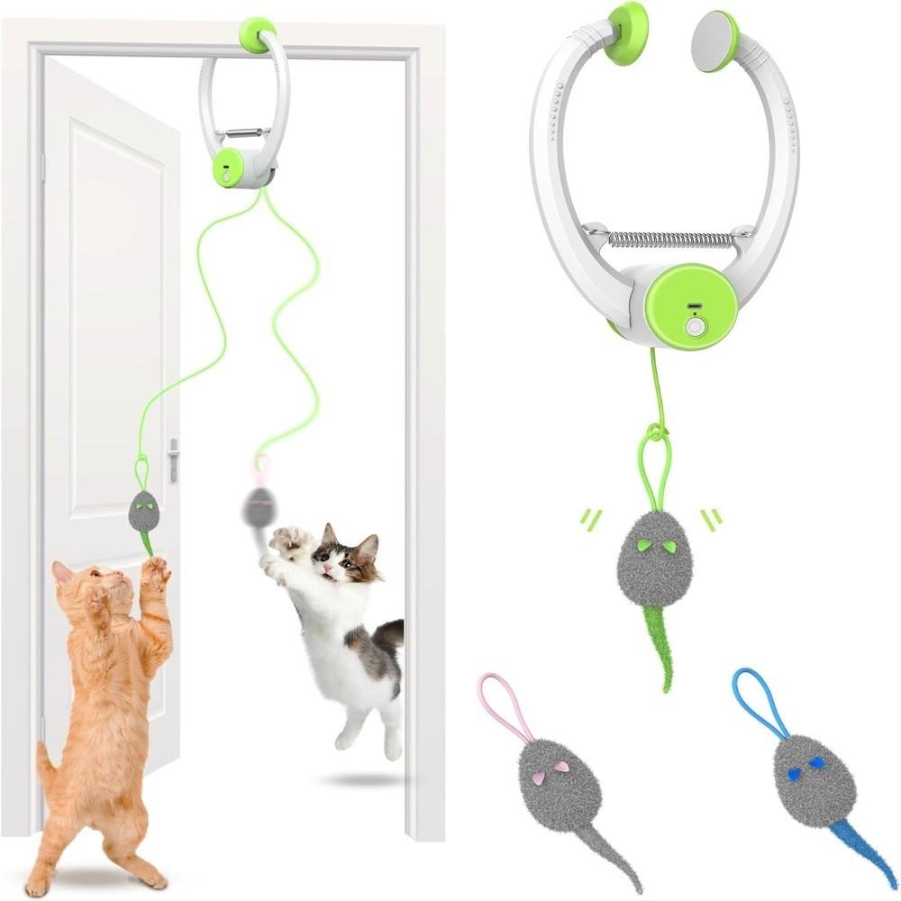 USB Rechargeable Door Hanging Automatic Kitten Toys Teasing Toys for Cats  Home