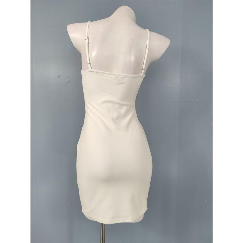 Foreign Trade Order Sexy Gyaru Sling Waist Hugging Slimming Pleat Diamond Decorations Fashion Summer New Sheath Short Dress