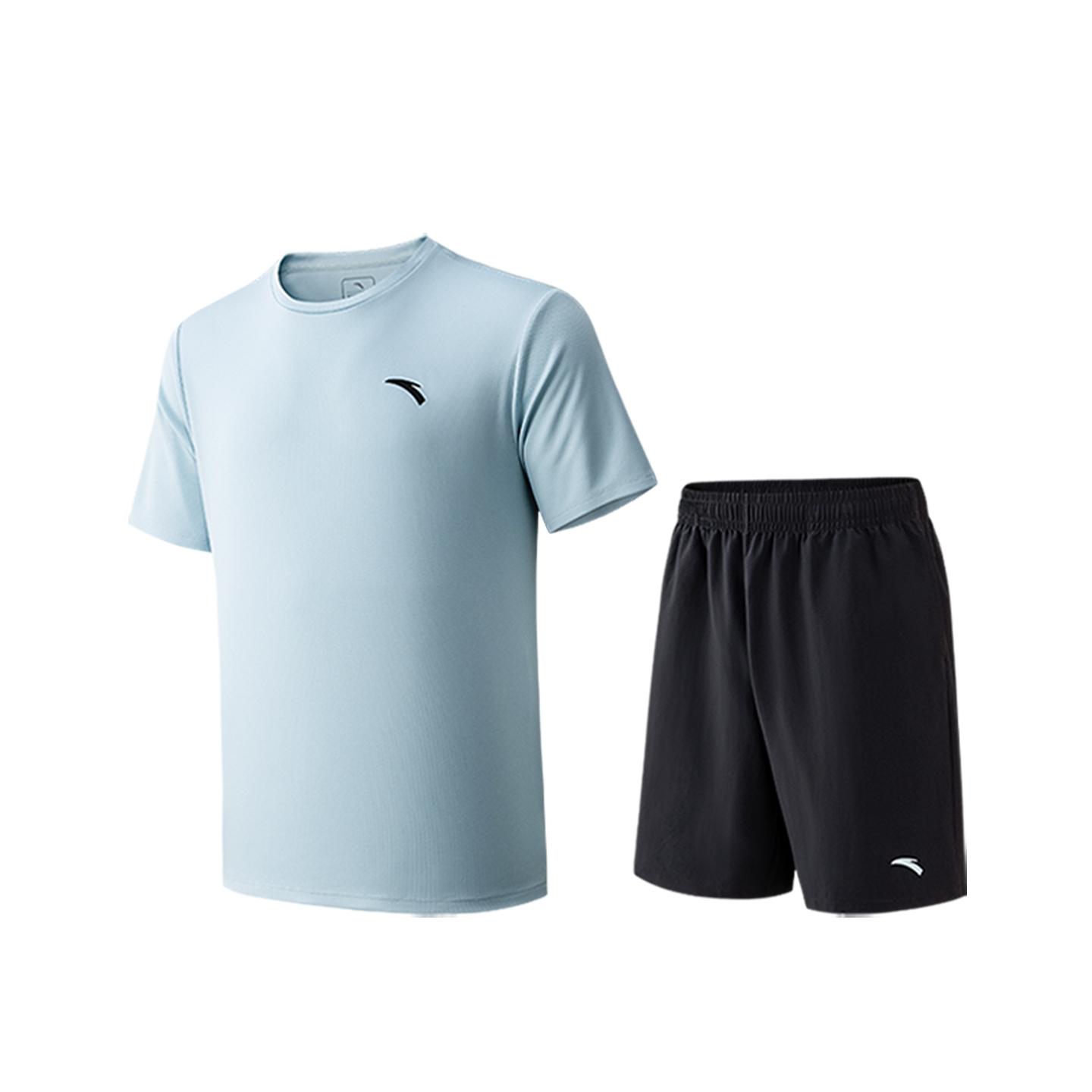 

Anta Training T2026 Summer Casual Sports Suit Men suits Cloud-Smoke-Blue 952627201-2 3XL