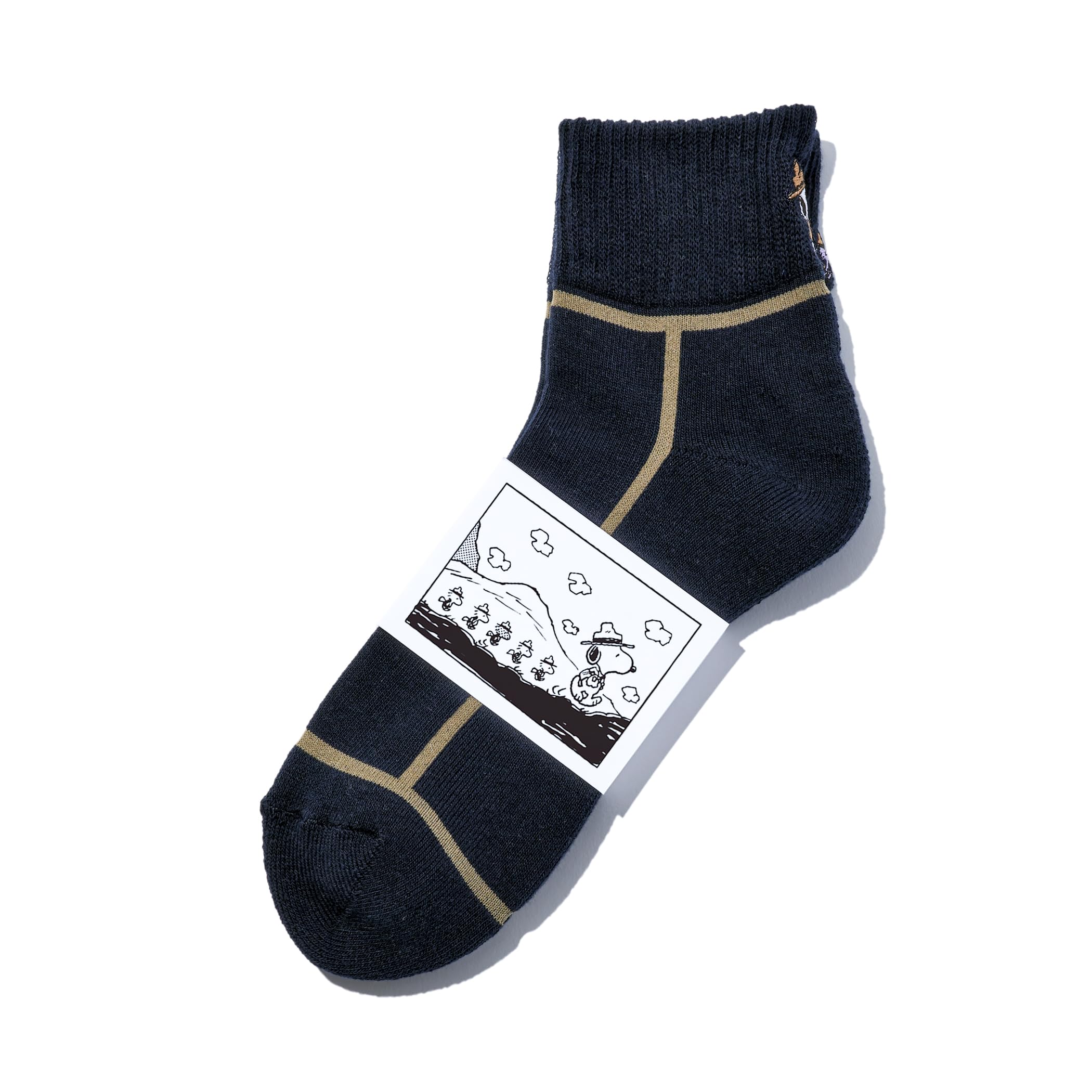 

[CHICSTOCKS] Официальный Товары CHICSTOCKS Snoopy – Носки в подарок Snoopy – Мужская и женская линия японского производства Beagle Scout (Размер M, Темно-синий × Бежевый)