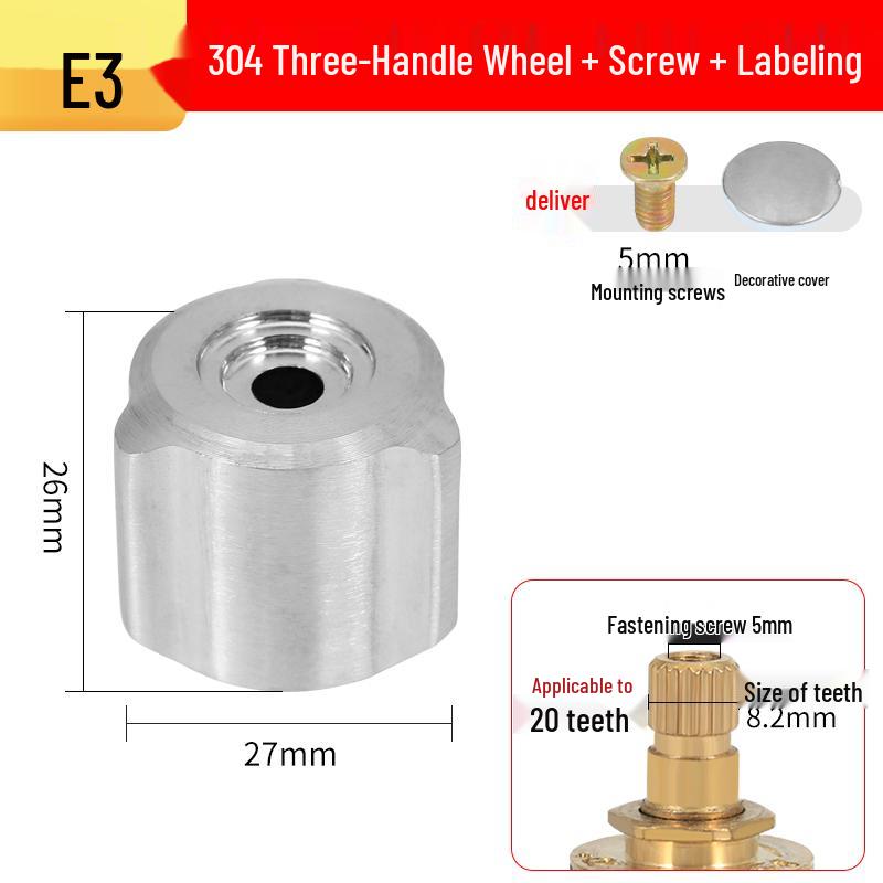 Universal Single Cold Faucet Handle & Angle Valve Set for Kitchen/Bathroom