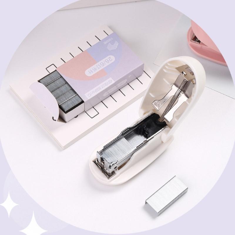 Small Stapler Colorful Paper Binding Stapler Machine Fashion Stapler Stationery School Office Binding Paper Stapler