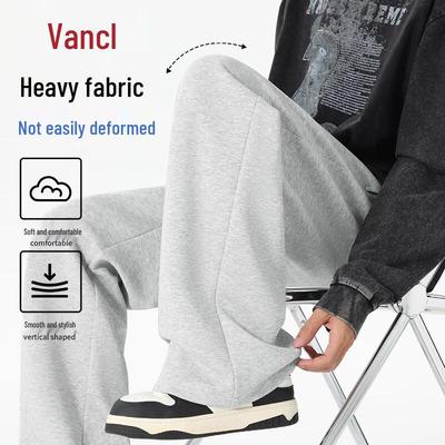 Men's VANCL Loose Fit Heavyweight Flared Straight-Leg Casual Pants