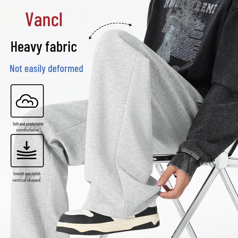 Men s VANCL Loose Fit Heavyweight Flared Straight-Leg Casual Pants 3XL