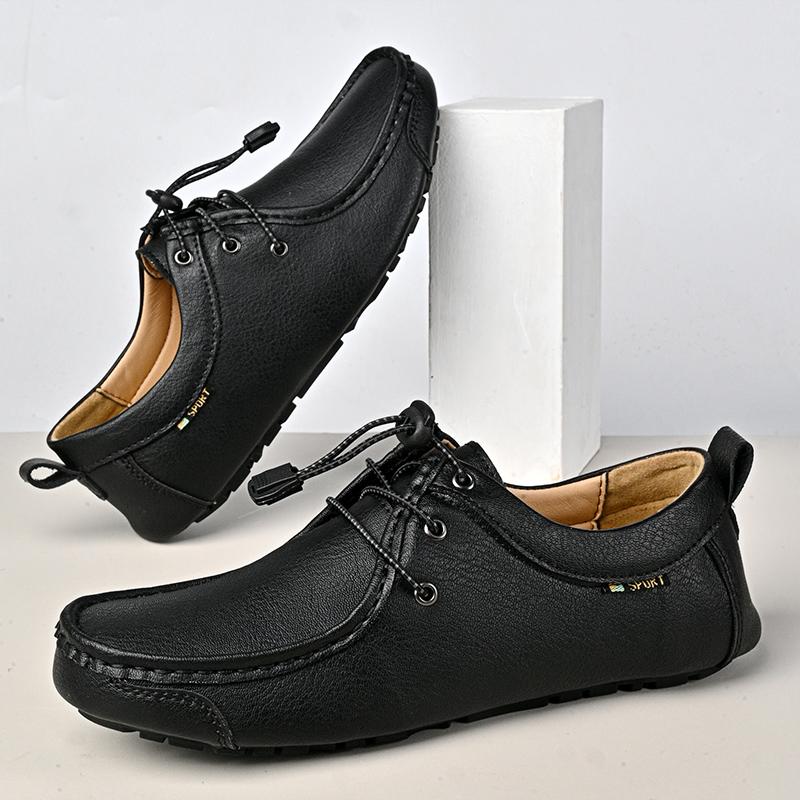 Handgefertigte Lässige Lederschuhe Herren Loafer Bequeme Mokassins Herren Flache Schuhe Übergröße 47 Leder Herrenschuhe