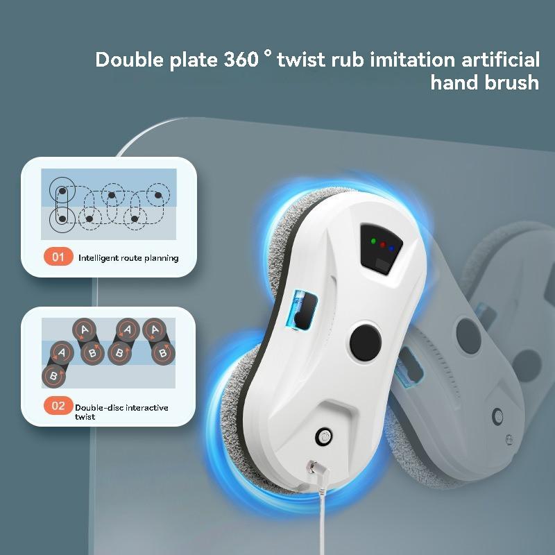 Remote Control Glass Cleaning Machine Electric Automatic Smart Water Spray Window Cleaning Robot High-rise Window Cleaner