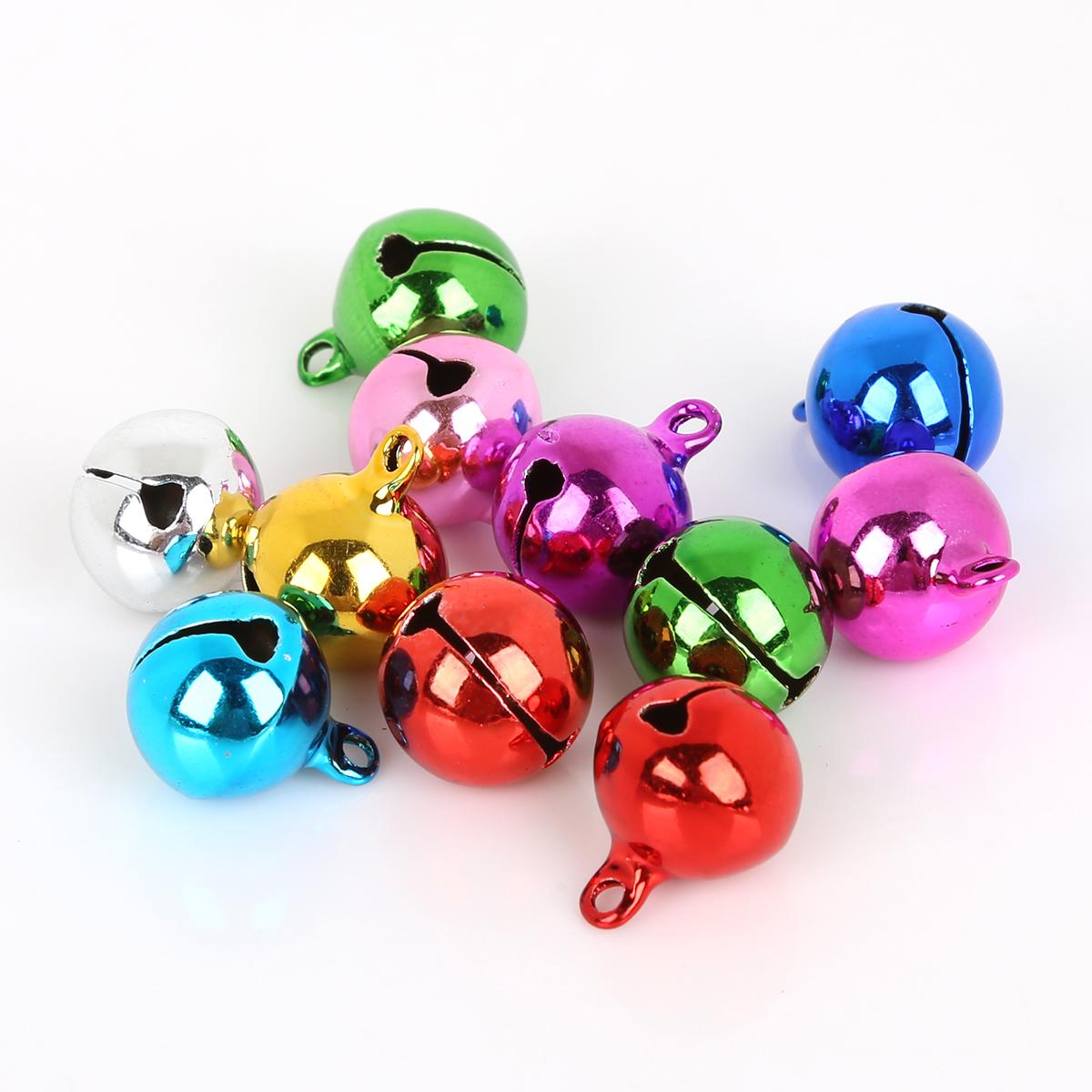 

20-100 шт., медные маленькие подвески в виде колокольчиков, подвесные елочные украшения, рождественские украшения, вечерние аксессуары для поделок своими руками 12mm 25pcs разноцветный