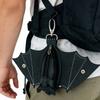 Creative Bat Wallet Keychain Zipper Leather Bat Keychain Cute Halloween Bat Pendant Key Decor