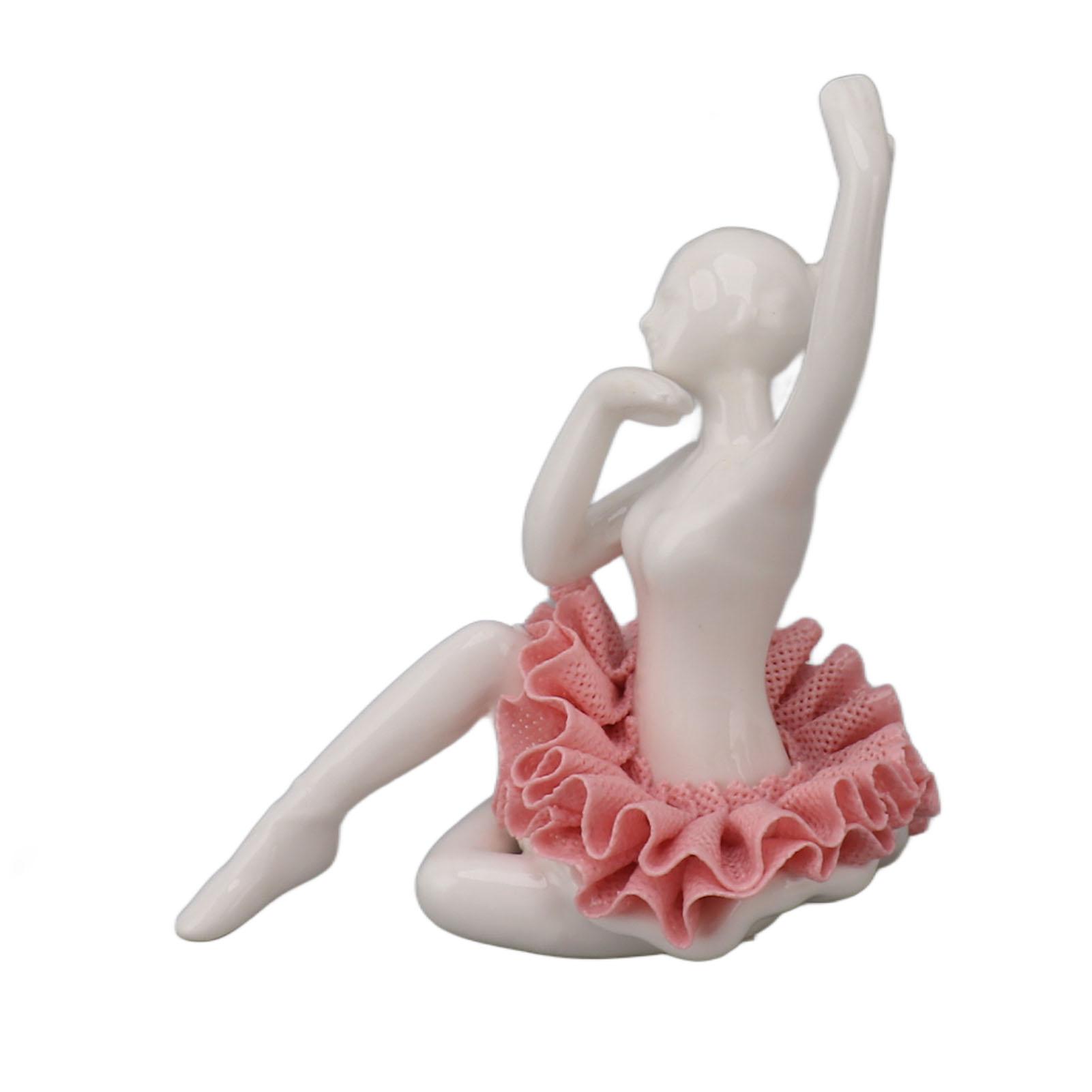 

Танцующая балерина фигурка керамическая фигурка балерины статуэтка танцовщицы балета скульптура украшение для стола книжной полки розовая