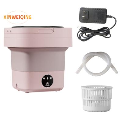 6.5L Portable Washing Machine,Foldable, Detachable, Drain Basket, Low Noise, Mini Washer
