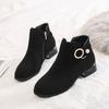 Fashion Women Ankle Boost Low Heel Shoe Plus Size 44 Short Female Shoes Ladies Autumn Winter Boots Women Shoes