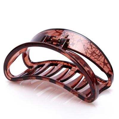 New Large Moon Plastic Hair Claws for Women Thick Curved Hair Jaw Clips Crab Clamp Grasp Accessories Girls Hairwear 9.5cm