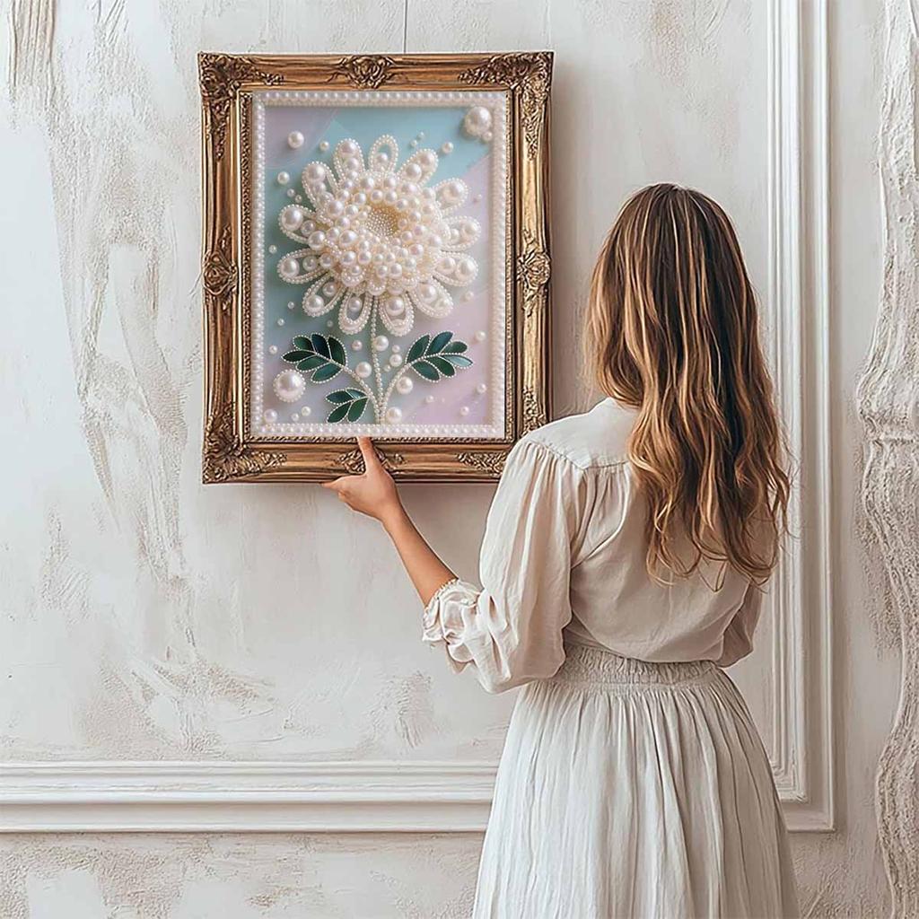 DIY Sady Diamond Art s motivem Perlového pampelišky 15,7x19,6 palce Sady Gem Art Diamond Painting bez rámu pro dospělé Nápad na dárek Dekorace na stěnu do domácnosti