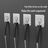 Clear No-Drill Adhesive Hooks: Strong, Traceless, Creative Wall Hooks for Kitchen & Bathroom