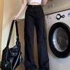 2025 Women's High-Waisted Flared Cargo Pants: Micro-Flare, Slimming, Multi-Pocket, Floor-Length, Casual Autumn Design.