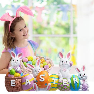 Easter Pendant Festive Delightful Home Decoration Acrylic Happy Easter Cute Bunny Eggs Desk Ornament for Party