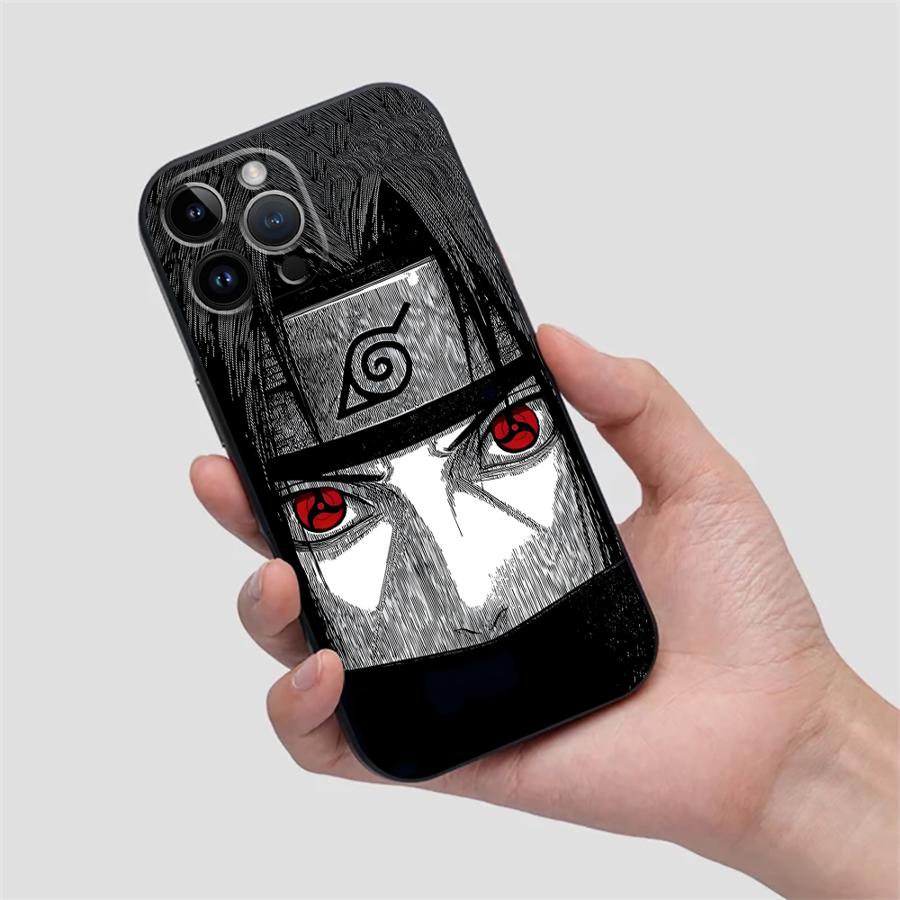 Soft Back Phone Cover Case for iPhone X XS XR 13 Mini SE 15 Plus 11 14 12 17 16 Pro Max 17Air 7 8 Cool Anime Sasuke