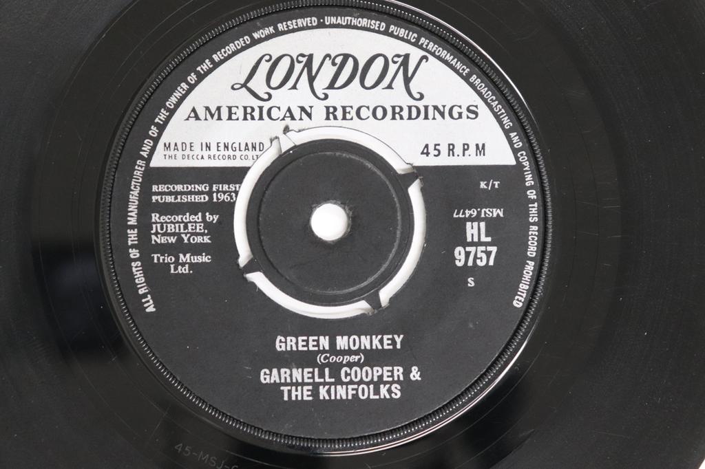 7inch Record GARNELL COOPER & THE KINFOLKS - Green Monkey HL9757 London Records 1963 UK Soul/Funk Used