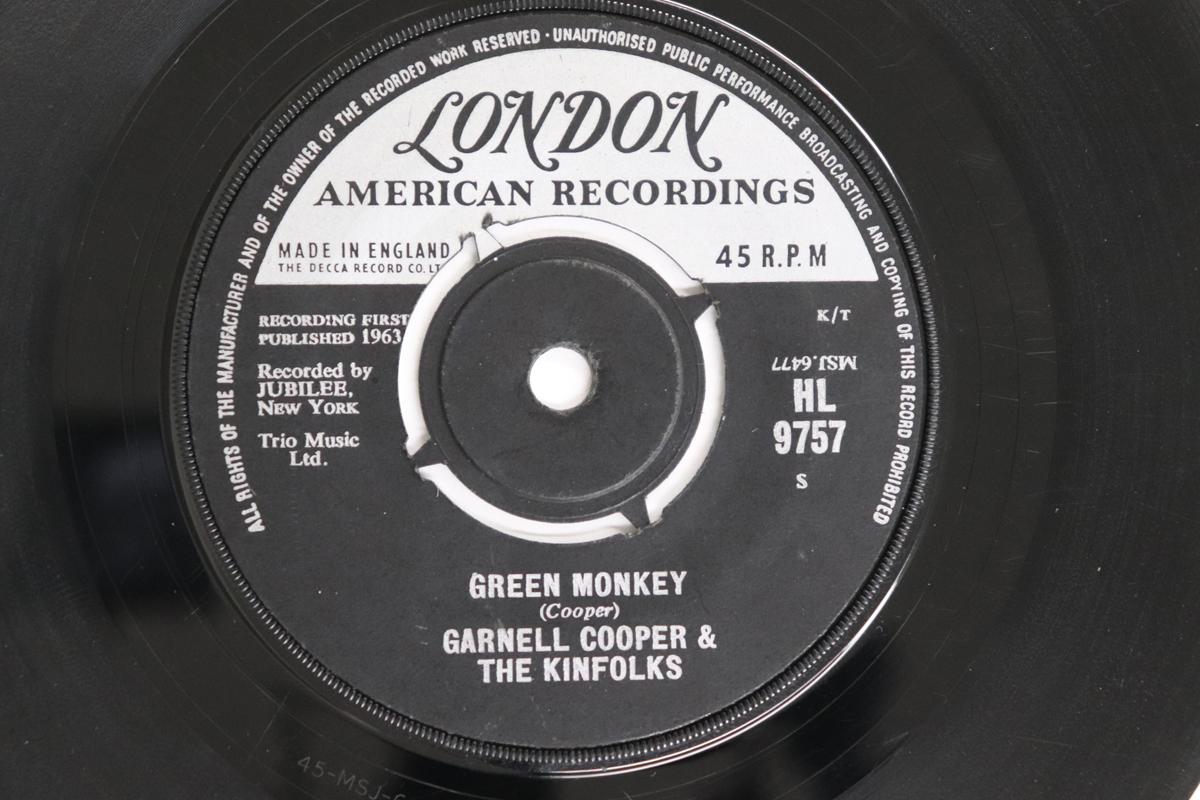 

7-дюймовая пластинка GARNELL COOPER & THE KINFOLKS - Green Monkey HL9757 London Records 1963 UK Соул/Фанк Б/У