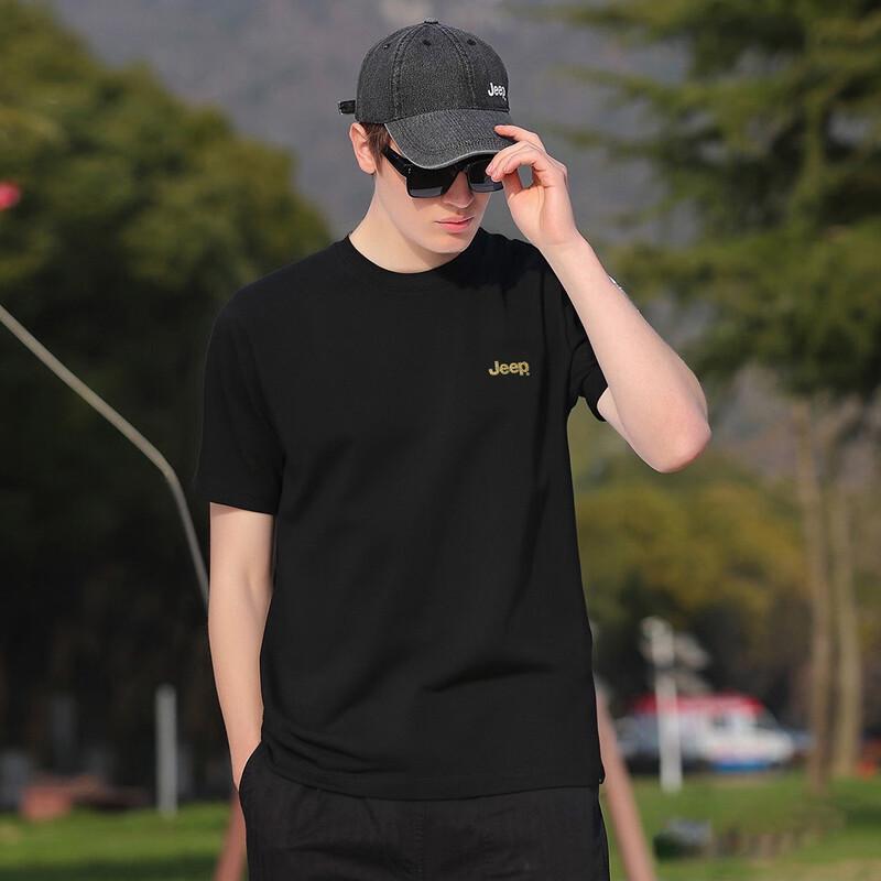 JEEP Men's Solid Cool-Feel Short Sleeve T-Shirt