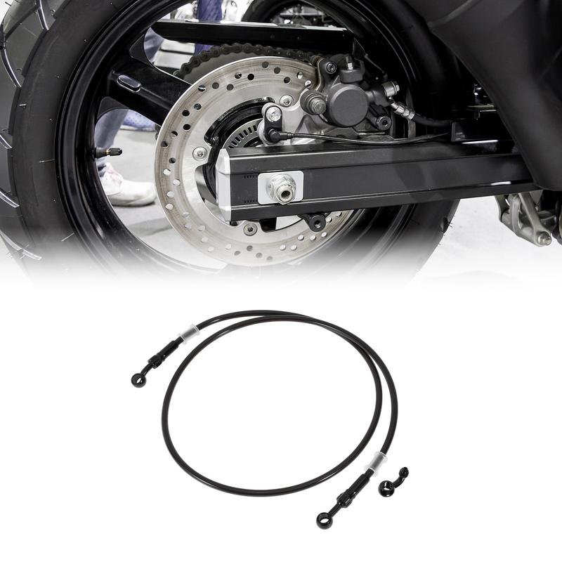 UXCELL 130cm Motorcycle Brake Clutch Oil Hose Line Nylon Stainless Steel Wire Braid PU