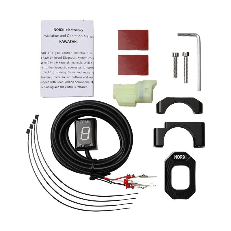 Motorcycle Gear Indicator For Kawasaki ER6N V650 Ninja 300 Z1000SX Moto Gear Display Ecu Direct Mount 6 Level Display Speedmeter