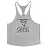 Muscleguys Muscleguys Brand Cotton Ermeløs skjorte med hettegenser Sportsklær gym Klær Fitness Menn Bodybuilding stringer tank topper singlets