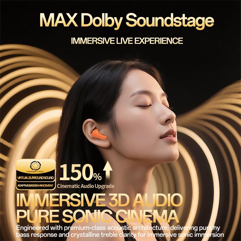 Luxury Leather Design Hifi Stereo Earbuds In-ear Wireless Bluetooth 6.0 Headphone With HD Mic Handsets Noise Reduction Earphones